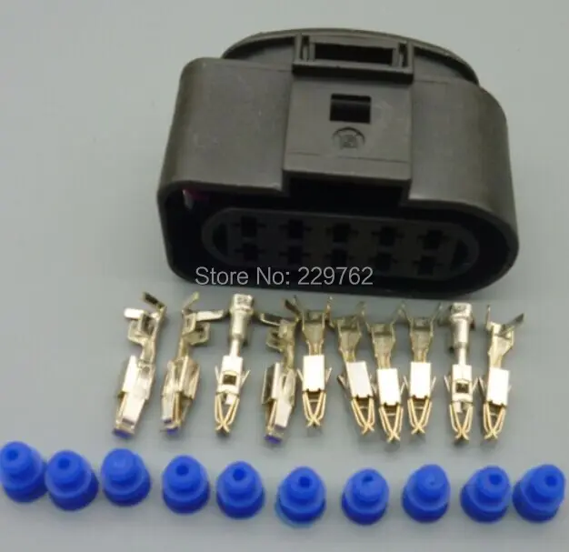 shhworldsea 4sets 10 Pin car headlight plug connector for VW series Auto waterproof Audi Magotan POLO Bora | Автомобили и