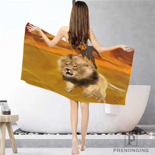 На заказ Simba-Lion-King(1) тряпка для ванной комнаты полотенце s полотенце для лица/банное полотенце для душа Размер s 33x74 см/72x143 см#18-12-16-01-31 - Цвет: Face or Bath Towel