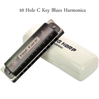 diatonic harmonica black 10 holes c key blues mouth organ professional musical instrument instrument harp gaita gift