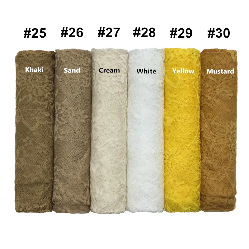 Роскошные женские однотонные вискозные элегантные шарфы с цветочным кружевом