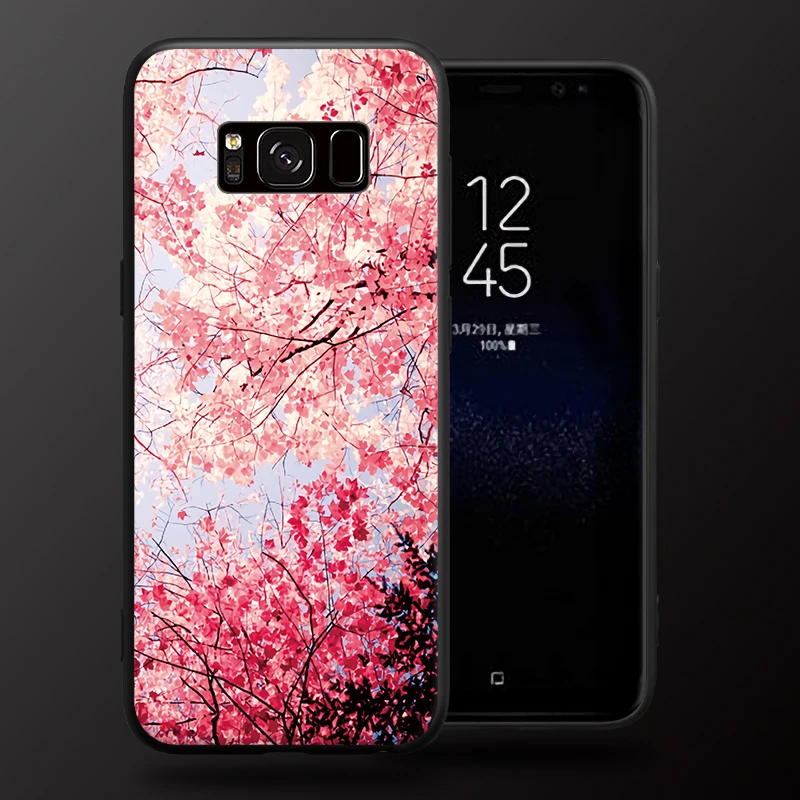 Природный пейзаж принт с бабочками, цветочный узор для samsung Galaxy A3 A5 A8 J3 J5 J7 жесткий чехол для телефона