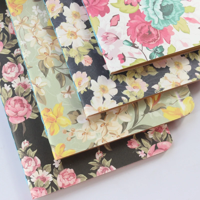 Domikee милый цветочный тематический портативный школьный студенческий журнал для