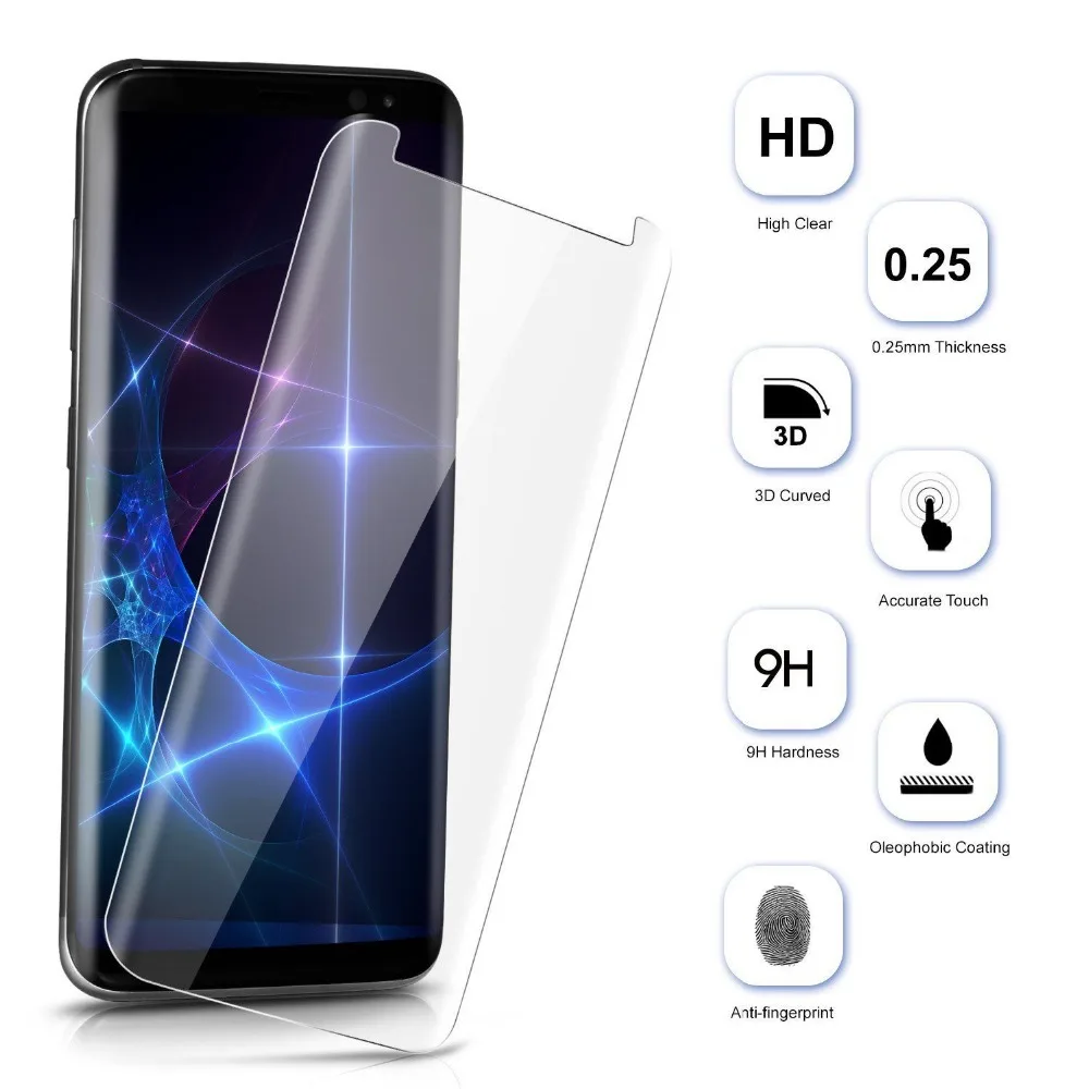 HOPCHAM 3D изогнутый чехол из закаленного стекла для Samsung Galaxy S8 Plus защитный S7 edge|glass for