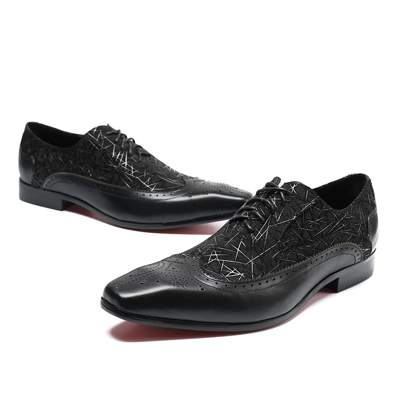 

Leather Shoes For Men Handmade Shoes Black Color British Style 2019