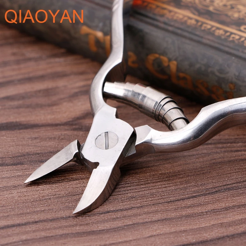 QIAOYAN ноготь кусачки для ногтей клипер резак стали тяжелые педикюр инструмент