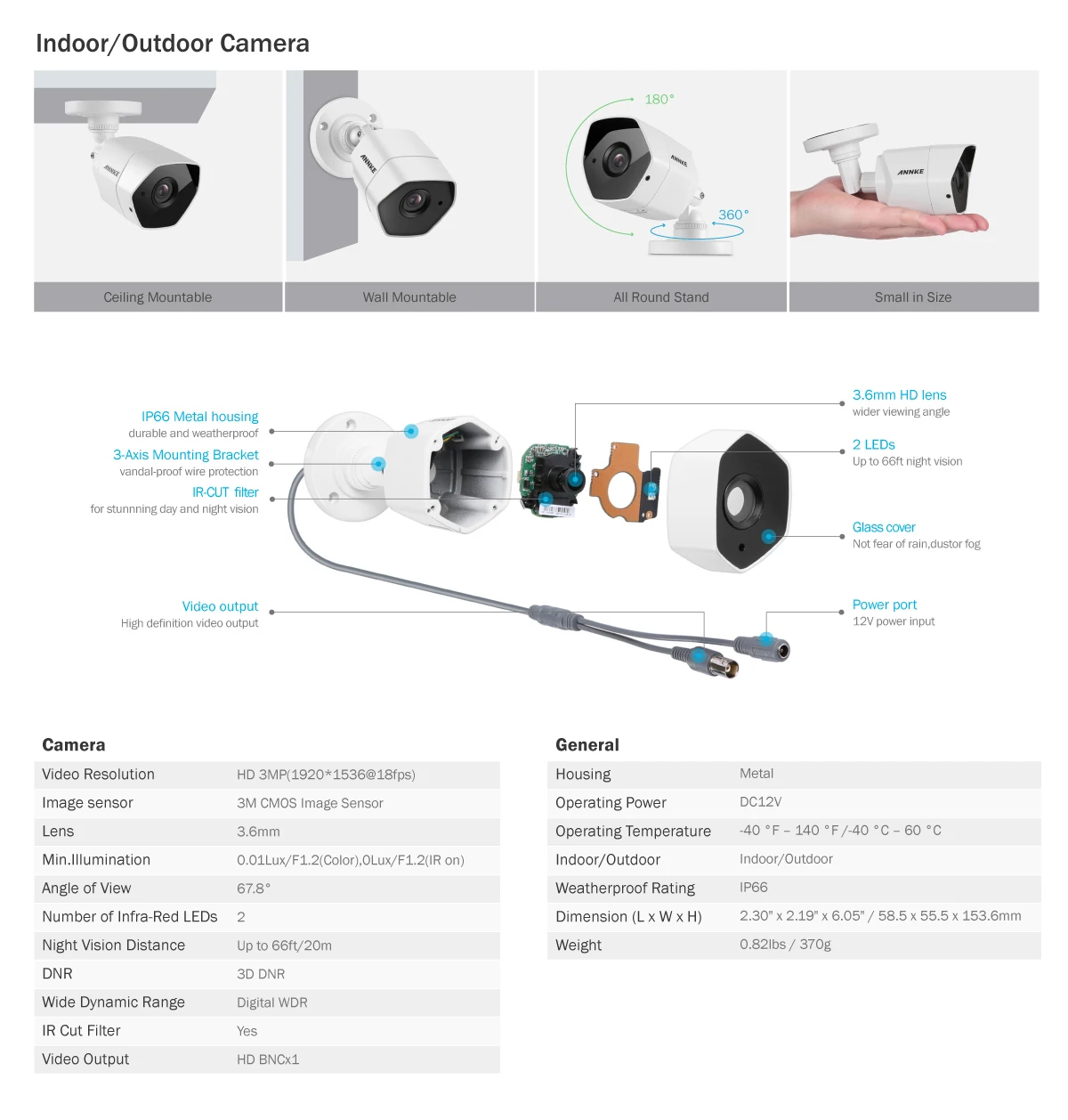 ANNKE FHD 16CH 3MP система видеонаблюдения 5в1 H.265+ DVR с 16 шт. 3MP пуля наружная Водонепроницаемая камера Умный ИК комплект видеонаблюдения