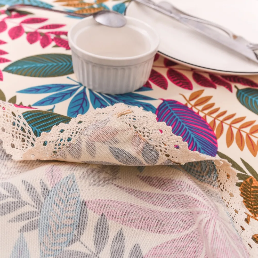 Цветные листья скатерть американский деревенский стиль хлопок Толстая