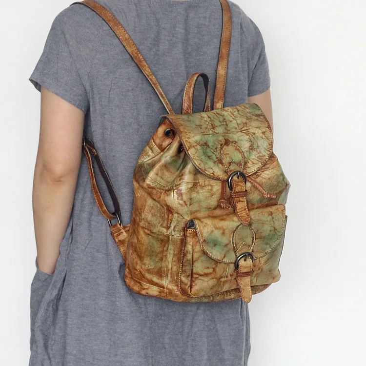 Фото AETOO оригинальная винтажная модная кожаная сумка на плечо ручной работы для