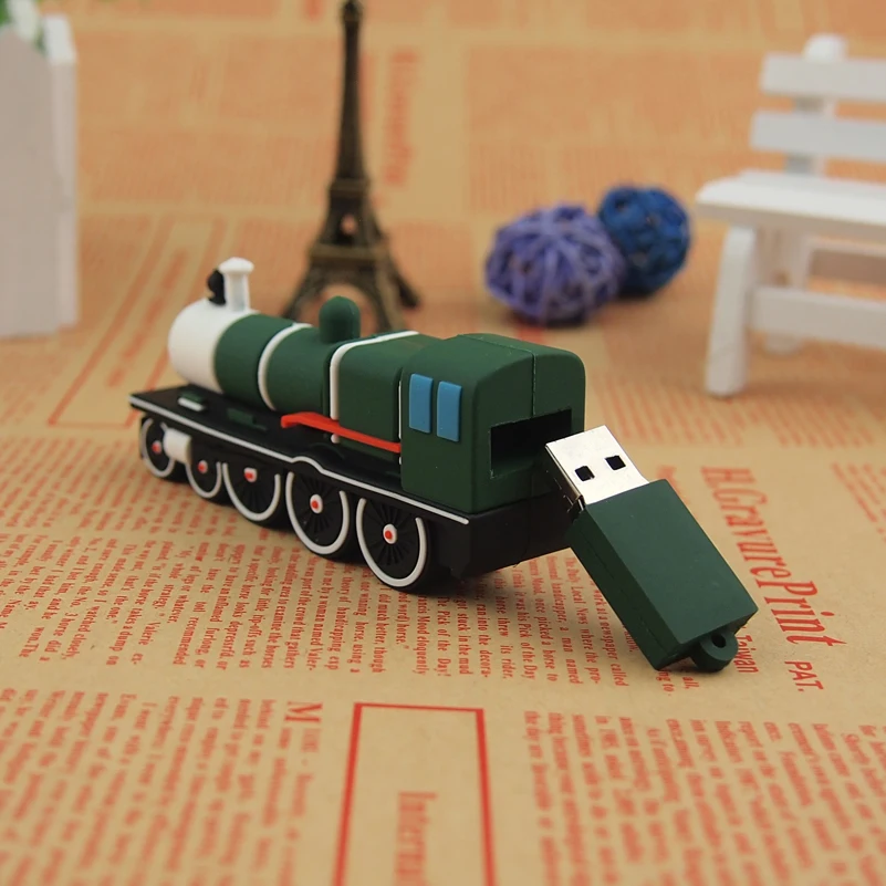 Usb флешка с героями из мультфильмов Миньоны паровой поезд ручка привод Memoria USB 128MB