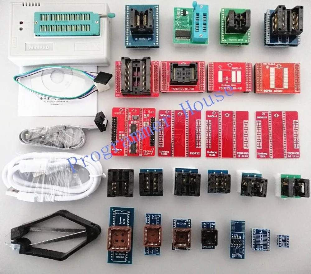 V9.00 TL866CS TL866A TL866II плюс универсальный minipro программист TL866 nand flash AVR PIC биос USB программист+ 27 адаптеров