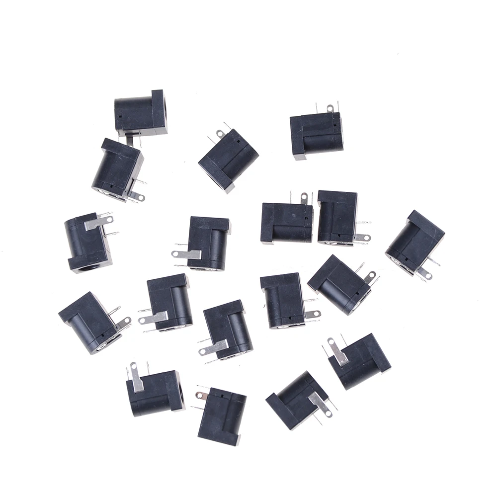 

New 20Pcs/lot DC-005 Black DC Power Jack Socket Connector DC005 5.5*2.1mm 2.1 socket Round the needle lowest price
