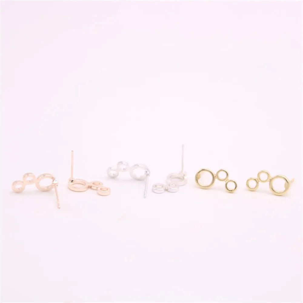 Женские модные серьги с тремя кольцами|earings fashion jewelry|earrings jewelryearrings |