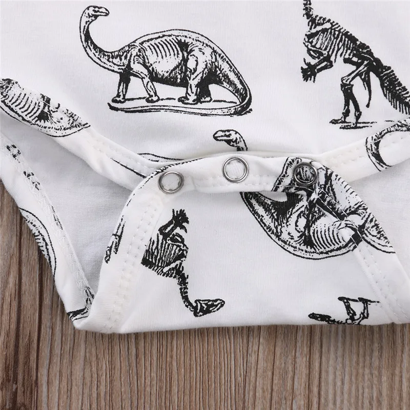 Лидер продаж летние детские комбинезоны с динозавром Мультяшные без рукавов