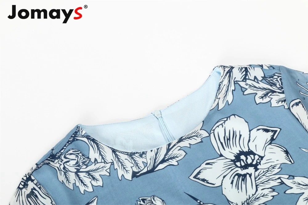 Jomays Women Spring Summer Mini Dress Vintage Floral Print Ruffle Bandage Long Sleeve Vacation Casual Vestido | Женская одежда