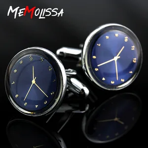 MMS ювелирные изделия рубашка запонки для мужчин бренд манжеты пуговицы часы в форме Запонки Высокое качество Свадебные abotoaduras Прямая поставка