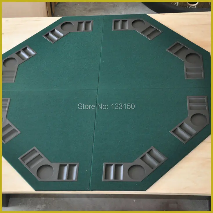 ET-04  Foldable Casino tabletop, Four fold, for Texas Holdem Game, Green