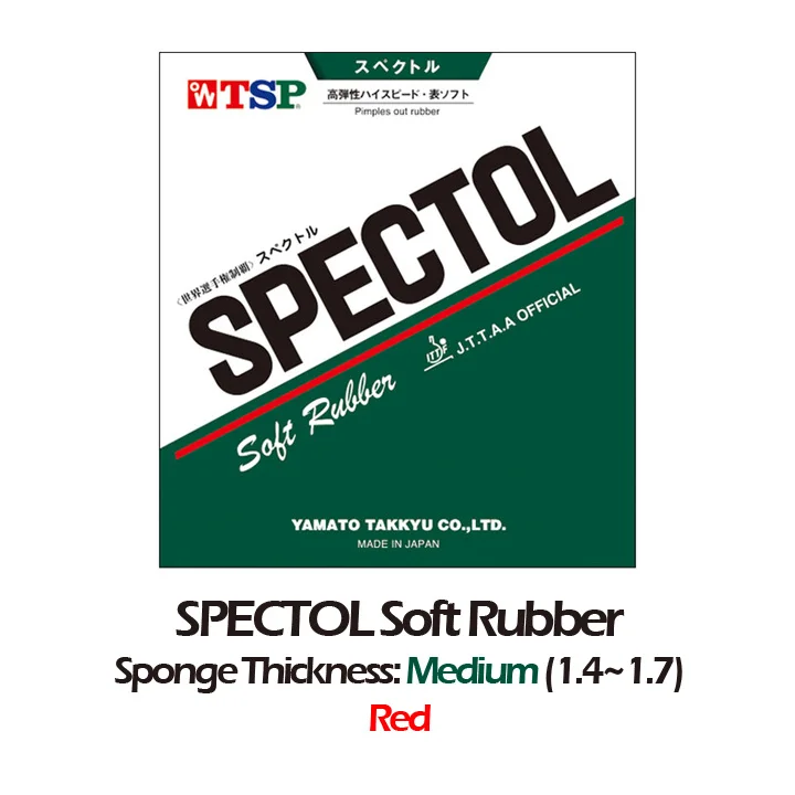 TSP SPECTOL мягкая резина для настольного тенниса(используется у Ян, Хан Ин) Pips-out пинг-понг Губка Tenis De Mesa - Цвет: Red Medium