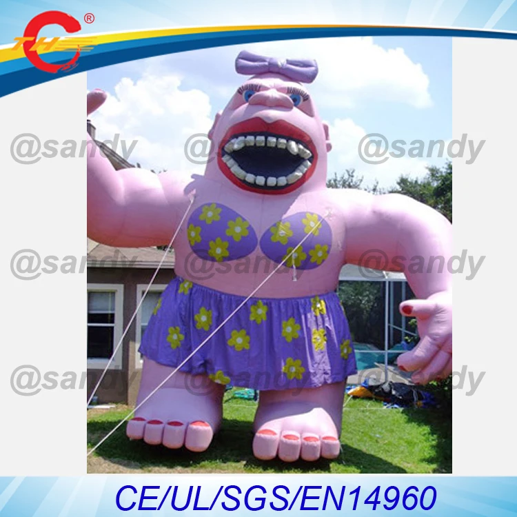 Бесплатная доставка воздухом до двери 6 м/20 футов надувная гигантская Горилла с