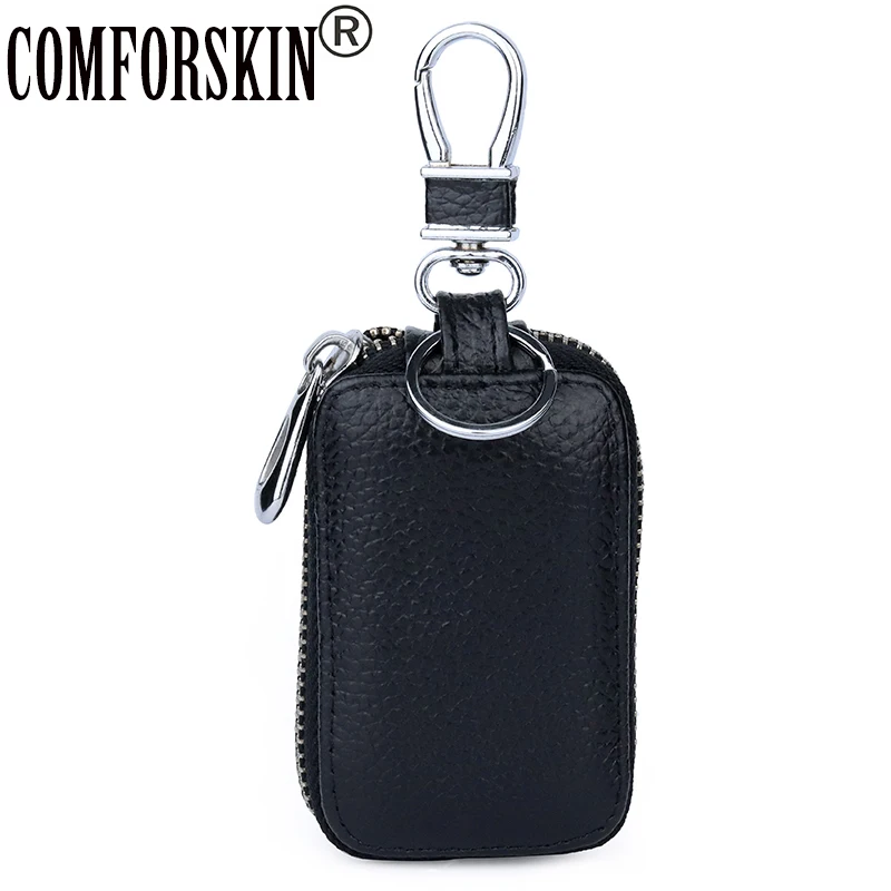 COMFORSKIN брендовые кошельки премиум-класса из воловьей кожи для ключей Новое поступление многофункциональный чехол для ключей для автомобиля унисекс держатели для ключей Заводская цена продажи