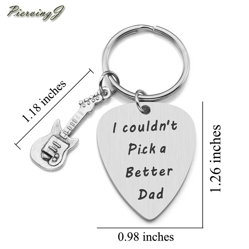 PiercingJ Stainless Steel I Couldn't Pick a Better Dad Guitar Keychain Key Ring for Men's Musical Anniversary | Украшения и