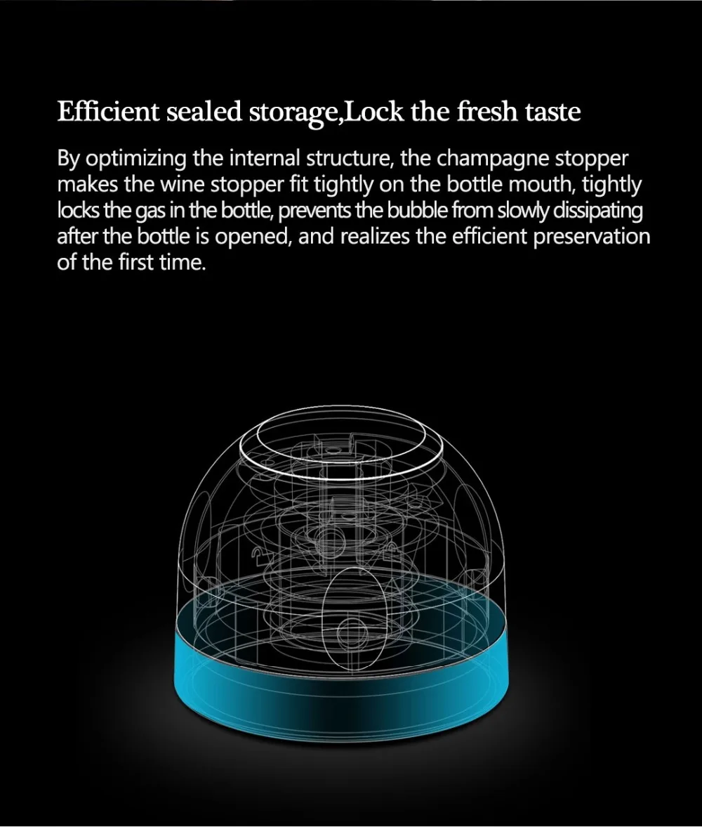 Xiaomi Mijia Circle Joy игристое вино мини-пробка для шампанского мини-пробка для вина Поворотный замок дизайнерский вакуумный эффективное сохранение