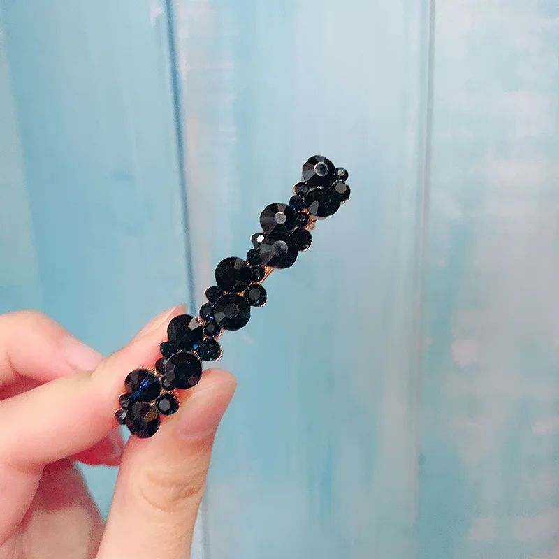 (03) Navy Crystal 1 шт., модные женские и девичьи блестящие стразы, заколки для волос, металлические заколки, заколки для волос, головные уборы, заколки для волос, аксессуары для укладки волос - Цвет: (03) Navy Crystal