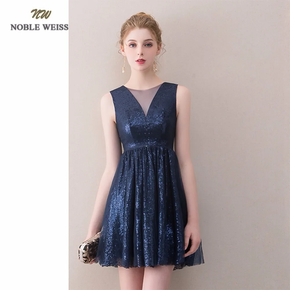 Благородный WEISS короткие платья для выпускного вечера 2019 с блестками Vestido De Formatura