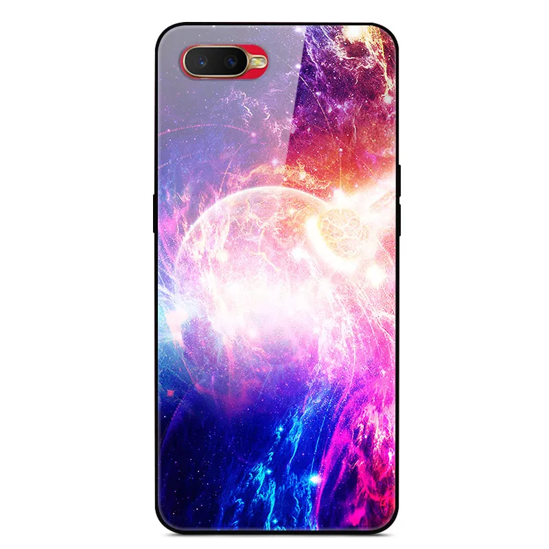 Чехол из закаленного стекла для OPPO RX17 Neo чехол силиконовый бампер жесткая стеклянная задняя крышка для OPPO RX17 Neo RX 17 Neo A1K AX7 Capas - Цвет: Золотой