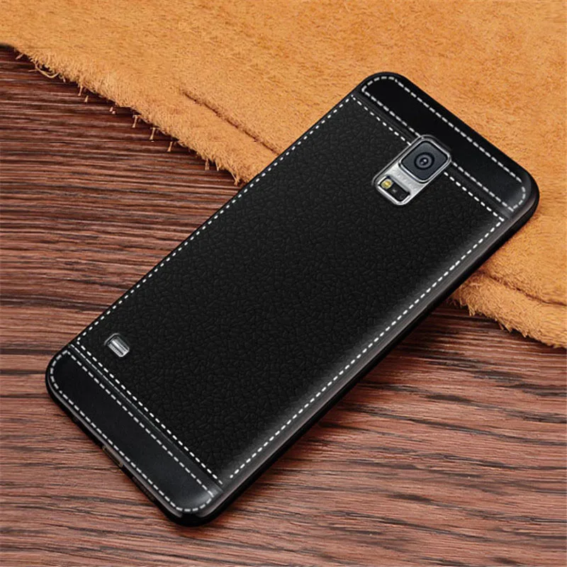 Чехол для Samsung Galaxy S5 i9600 G900 G900F G900A, мягкий ТПУ чехол с текстурой личи для Samsung Galaxy S5 Neo SM-G903F/DS G903F G900F