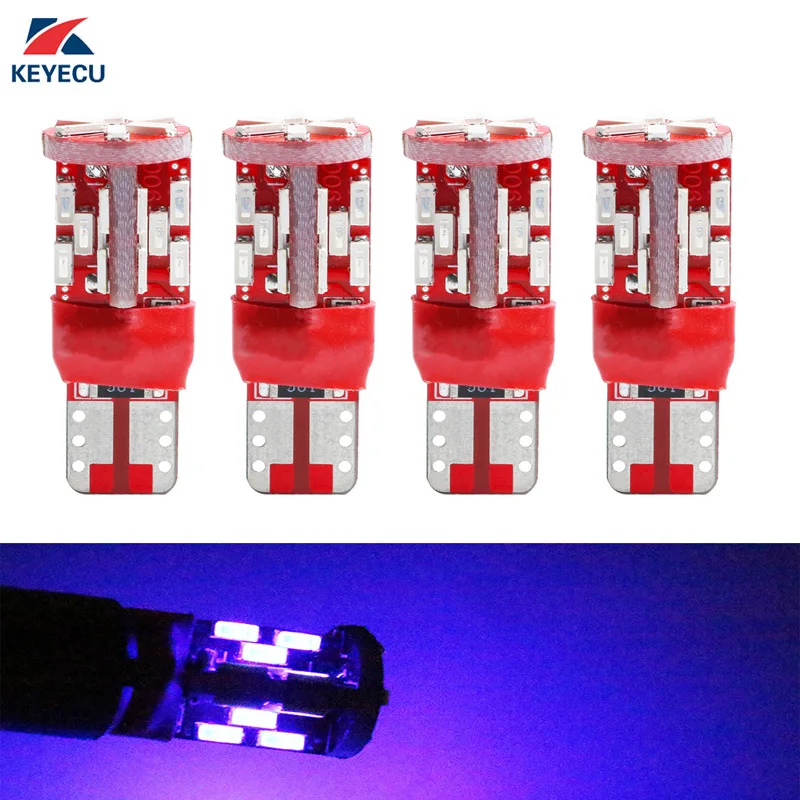 

KEYECU 4x T10 194 168 W5W синяя 30SMD 4014 светодиодсветильник лампа s для замены автомобиля