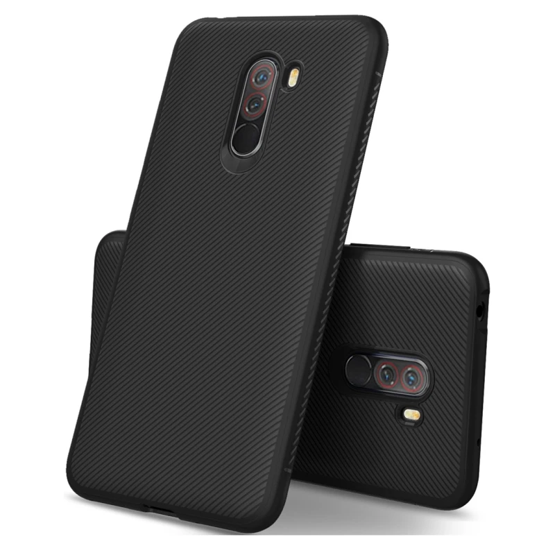 Серия lenuo Leshen для Xiaomi Pocophone F1 текстурированный ТПУ чехол в полоску F1|Бамперы| |