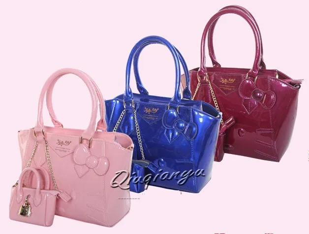 Luxury famous brand women female ladies bags leather hello kitty handbags shoulder tote sac de marque bolsa feminina couro 5 | Багаж и