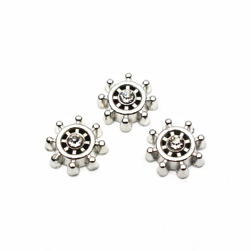 Хит продаж 10 шт./лот хрустальные подвески в виде руля из серебряного сплава живые