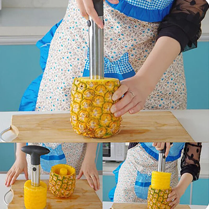 Полезные Нержавеющая сталь ананас Овощечистка резак Slicer дыни Peel основных инструменты фрукты овощи Ножи