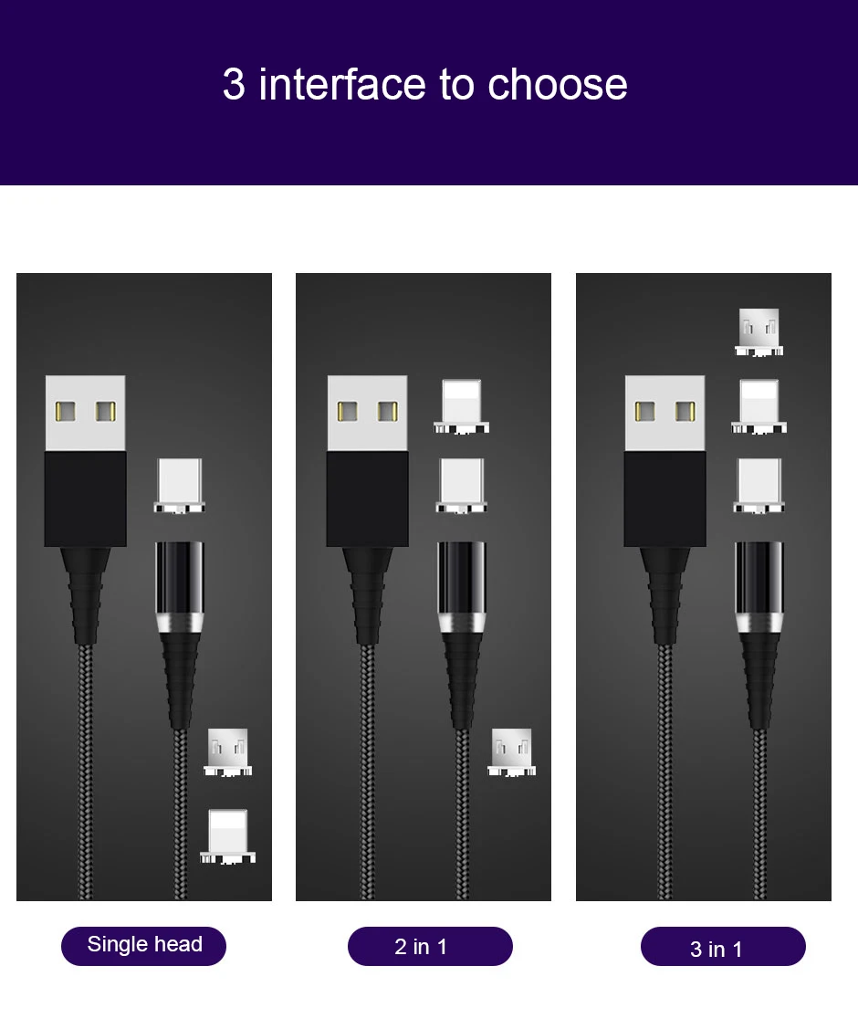 Магнитный usb-кабель APPACS для быстрой зарядки, кабель типа C, Магнитный зарядный кабель Micro USB для зарядки и передачи данных, кабель USB для мобильного телефона