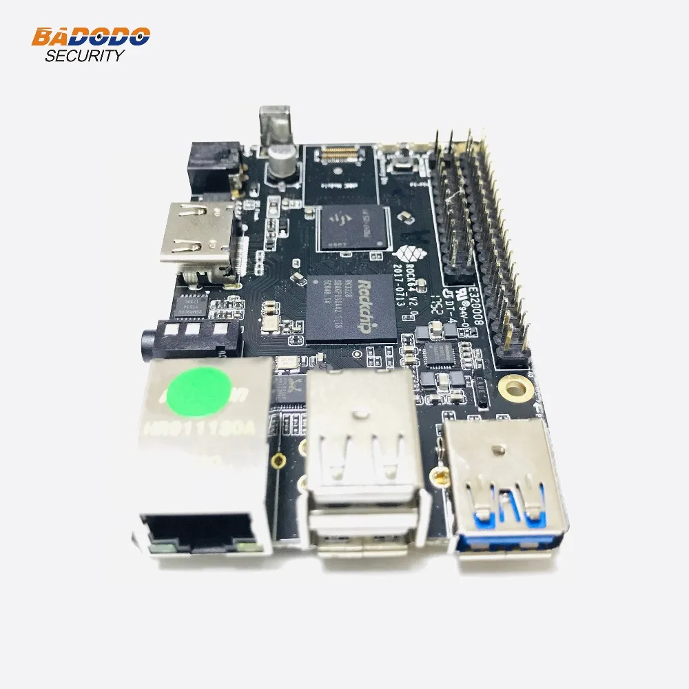 Макетная плата ROCK64 PINE A64 android Linux четырехъядерный + 4 Гб LPDDR3 eMMC socket слот карты Micro SD