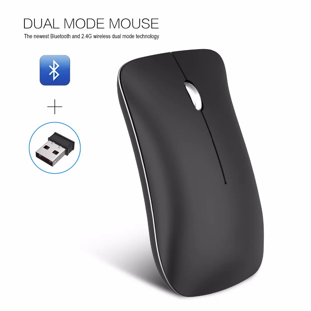 HXSJ T23 2,4G беспроводная мышь Bluetooth 4,0 мышь Utral тонкий двойной режим ноутбук игровая мышь для Windows Mac Бесшумная офисная