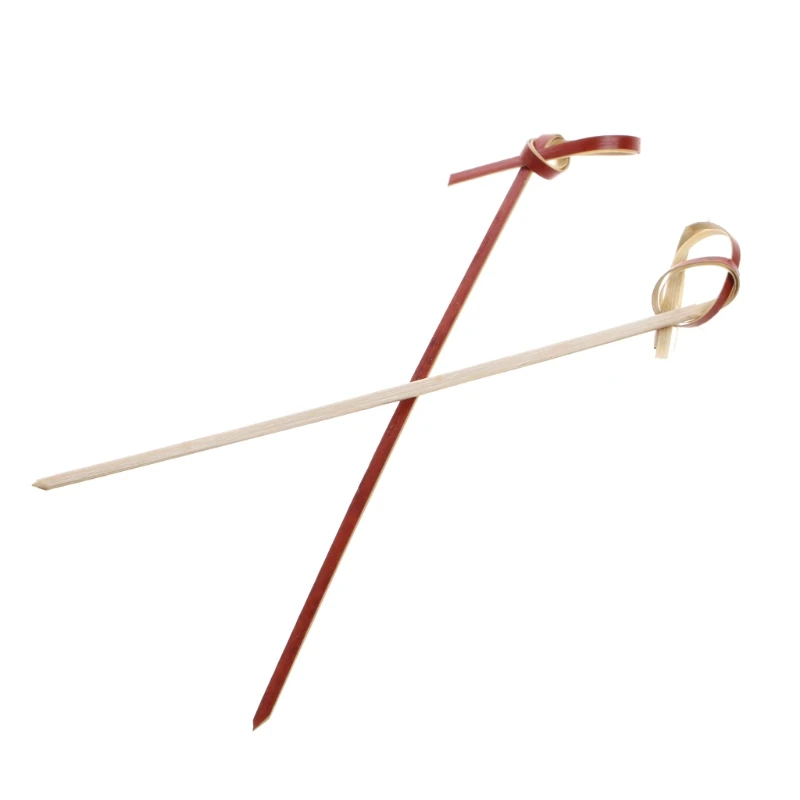 100 шт. бамбуковые коктейльные палочки с узелком канапе буфет столовая посуда 13 см