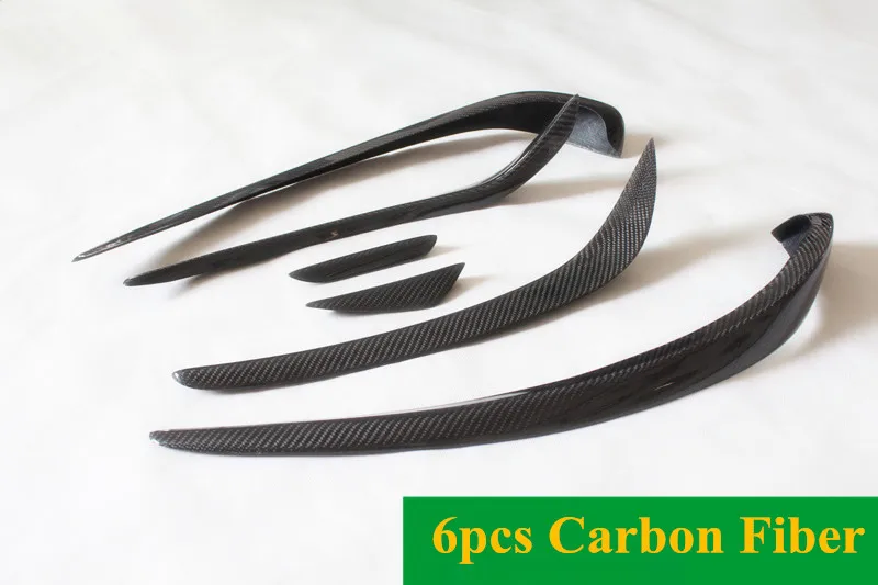 6pcs Carbon Fiber Для Mercedes Benz CLA W117 бампер из углеродного волокна Canards класс W117 CL180 CLA200 CLA250 cl45 AMG 2013- сплиттер лоскут Canard - Цвет: 6pcs Carbon Fiber