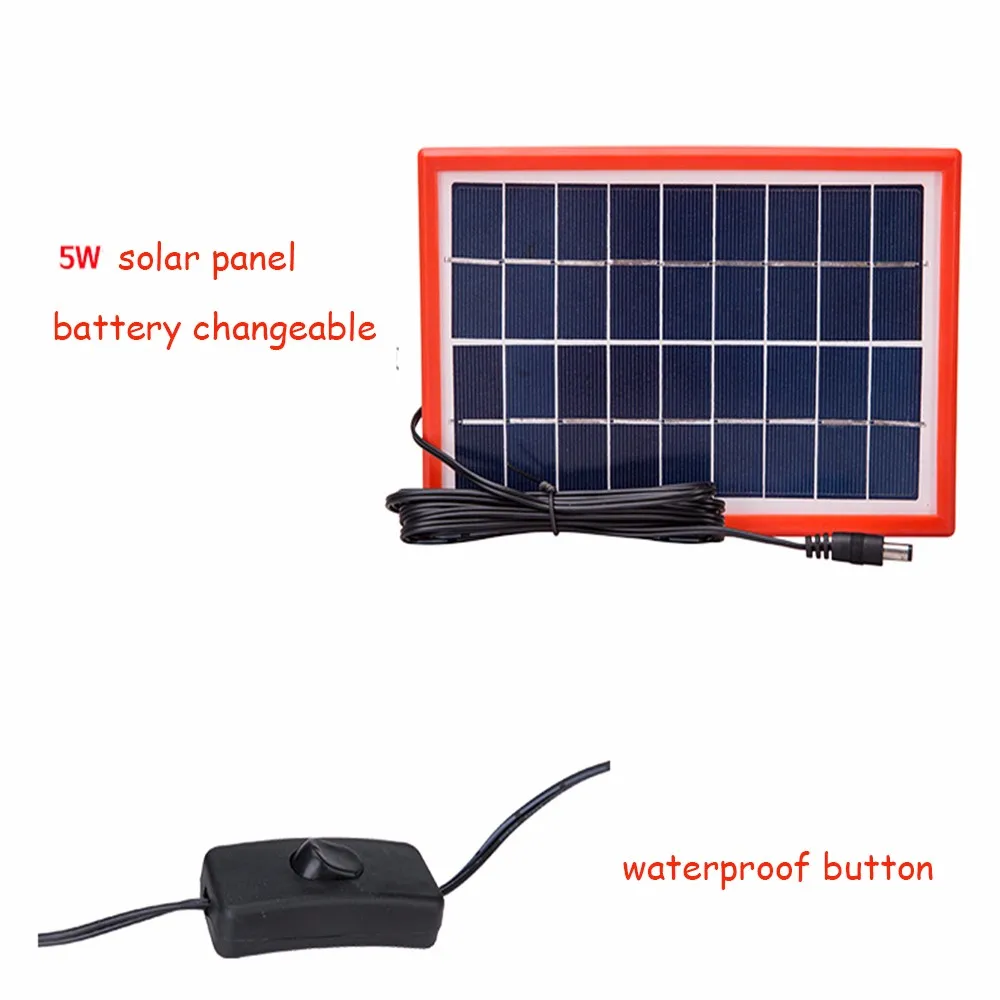 Портативная солнечная панель с двумя светодиодными лампами большая емкость