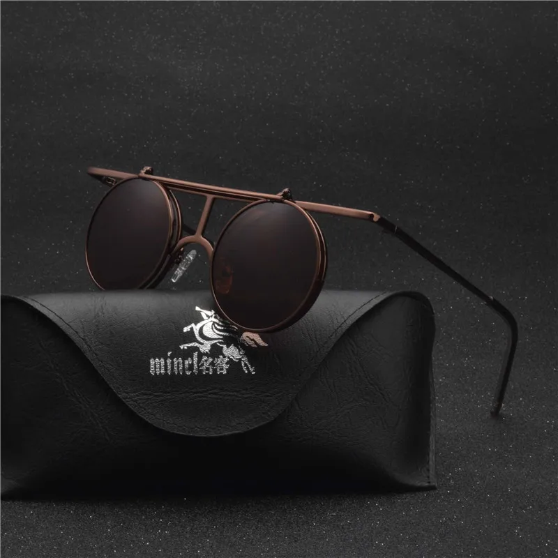 Очки солнцезащитные круглые в стиле панк для мужчин и женщин|steampunk sunglasses men|round
