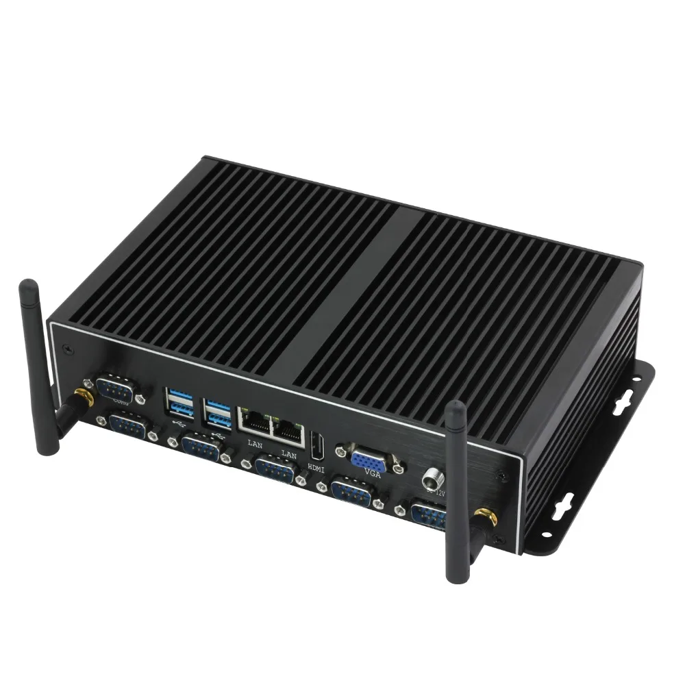 XCY промышленный Мини ПК Intel Core i7 5500U 4500U двойной гигабитный Ethernet Wi-Fi 6xRS232/485 HDMI VGA 8xusb 3g/4 аппарат не привязан к оператору сотовой связи, Windows, Linux