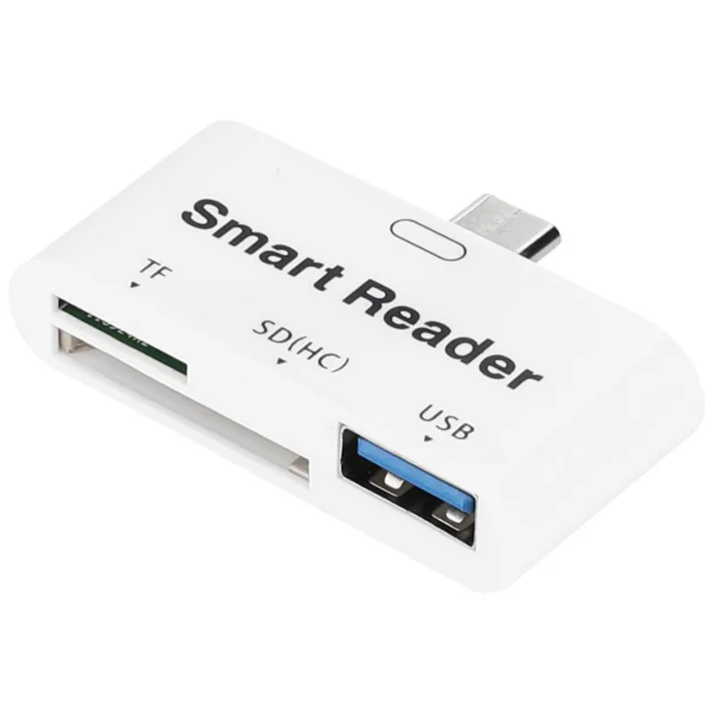 Смарт кардридер OTG адаптер TF карта для samsung MacBook Pro type C ABS черный/белый|Картридеры| |