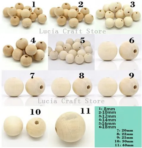 Распродажа! Lucia crafts разноцветные натуральные круглые деревянные бусины для
