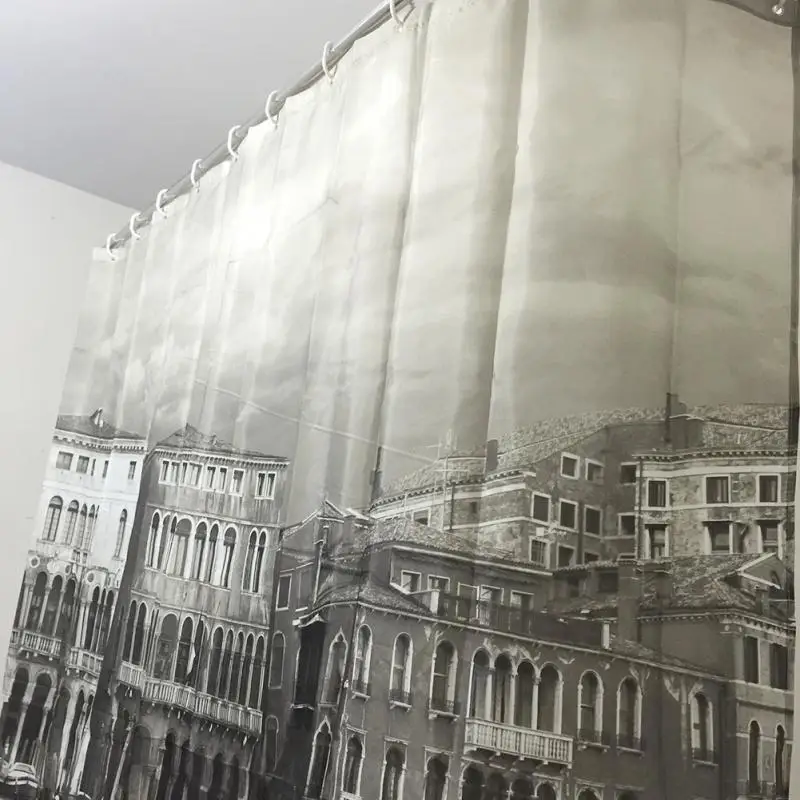 Венеция узорная занавеска для душа стильная семейная ванная кольцо легко