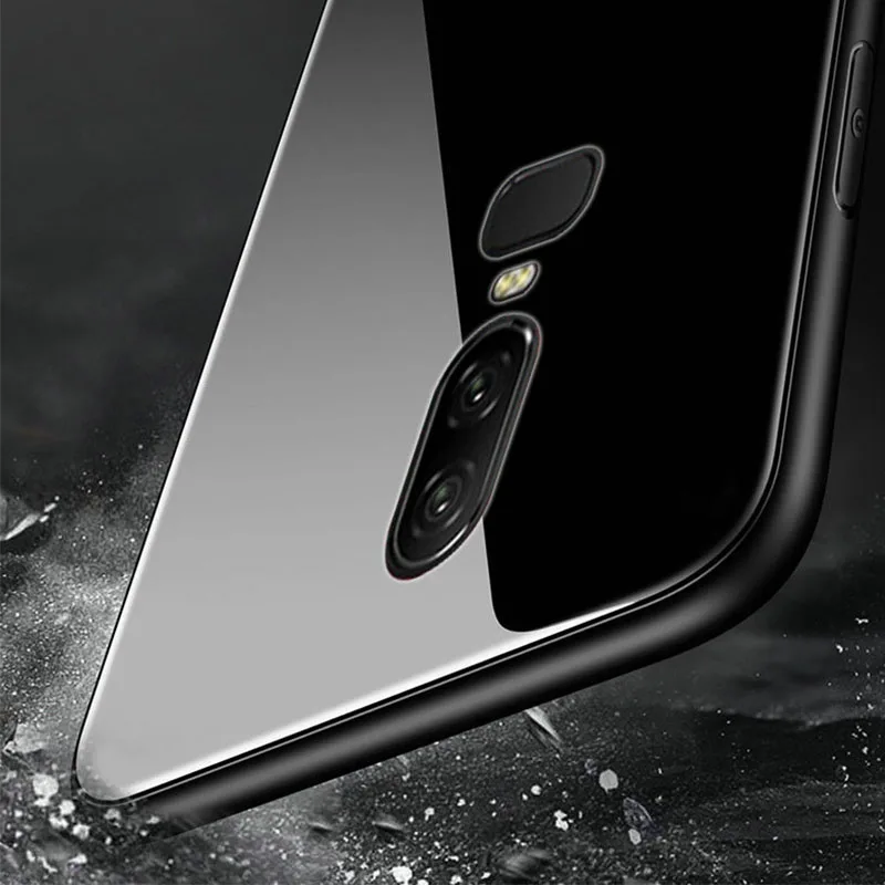 YueTuo glass mirror case for oneplus 5t 6 t 6t 7 pro one plus 7pro silicone silicon hard back coque tpu phone cover Accessories | Мобильные