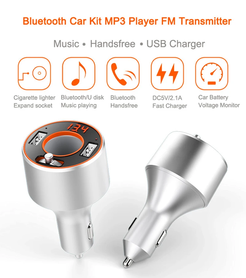 JINSERTA автомобильный стиль Bluetooth fm-передатчик Handsfree Dual USB зарядное устройство APE FLAC WMA без потерь стерео музыка MP3 плеер