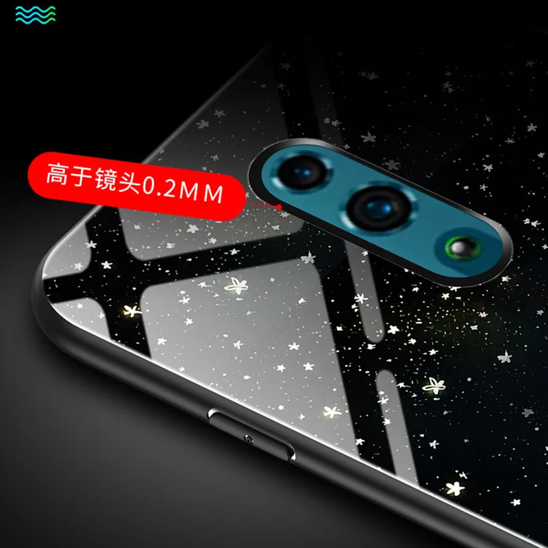 Светящийся стеклянный чехол для OPPO Reno 10x Zoom Z задняя крышка Realme X Lite 3pro A9 F11 R17 19 Find