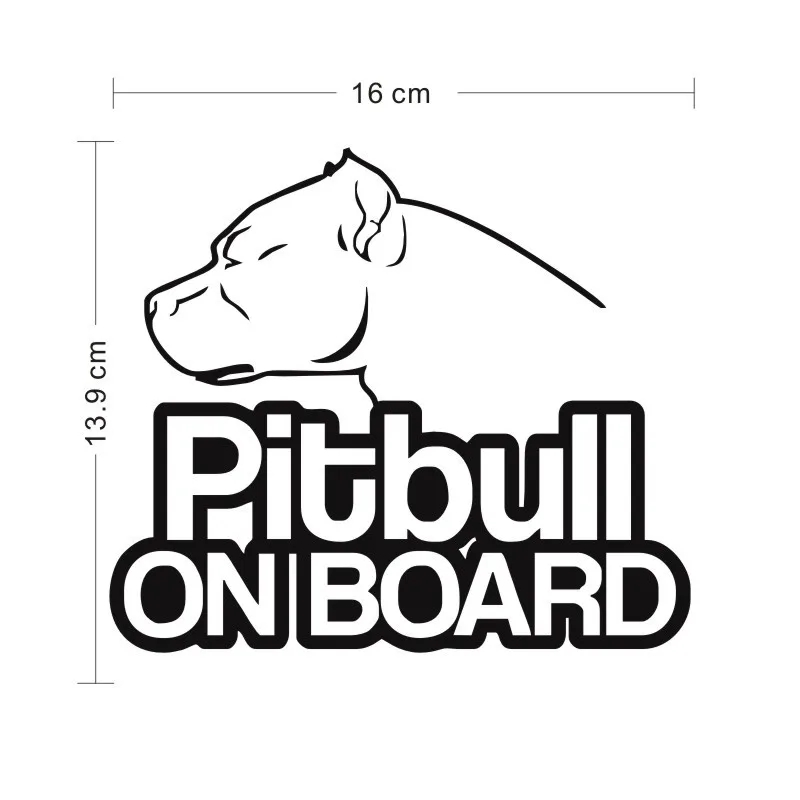 Cunymagos Pitbull виниловая забавная Водонепроницаемая наклейка для автомобиля