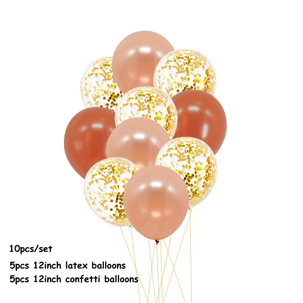 Baloons PJ012 Розовый золотой розовый воздушный шар золотые воздушные шары с конфетти невесты, чтобы быть воздушный шар из фольги свадебный воздушный шар Babyshower девушка воздушные шары на день рождения - Цвет: Baloons PJ012
